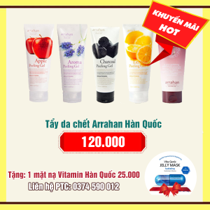 Tẩy da chết Arrahan: 120.000 - Tặng 1 mặt nạ Vitamin Hàn Quốc 25.000