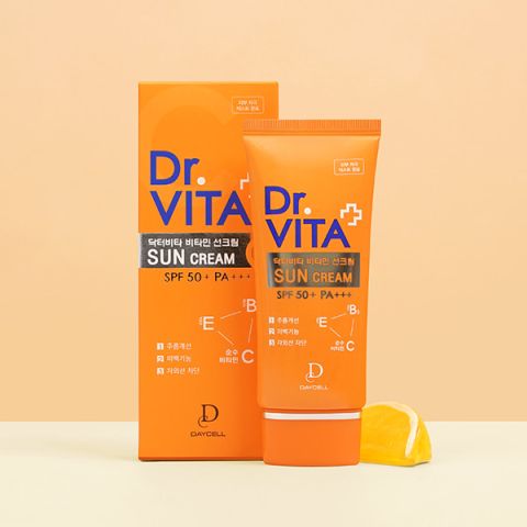 Kem chống nắng DR. VITA DAYCELL chính hãng: 250.000 - Tặng 2 Mặt Nạ Vitamin Banobagi  Hàn Quốc 50.000