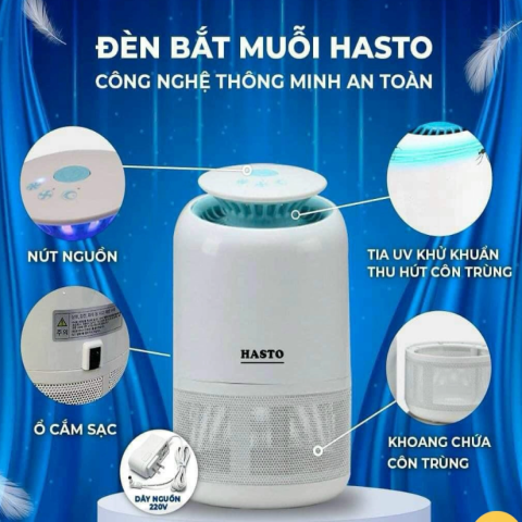 Máy bắt muỗi Hasto Hàn Quốc: 535.000 - Tặng chai lau sàn quế 1 lit: 100.000 