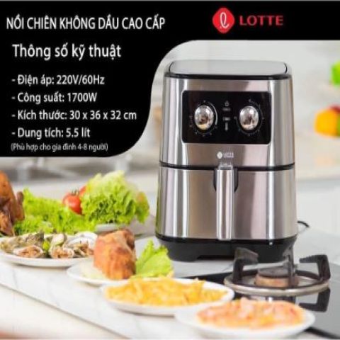 Nồi chiên không dầu Lottle chính hãng: 2.100.000 - Tặng 1 Rong biển Vụn Có Vừng Trộn Cơm Vị Dầu Oliu gói lớn 70g: 70.000