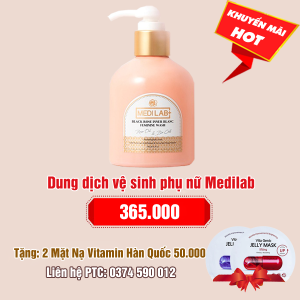 Dung dịch vệ sinh phụ nữ Medilab: 365.000 - Tặng 2 Mặt Nạ Vitamin Banobagi Hàn Quốc 50.000