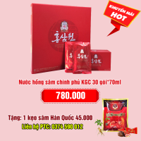 Nước hồng sâm chính phủ KGC 30 gói*70ml: 780000 - Tặng 1 kẹo sâm: 45.000 - 