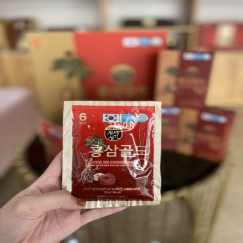 Nước hồng sâm nhung hươu linh chi Gold Q Hàn Quốc: 435.000 - Tặng 10 gói trà sâm