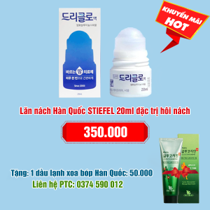 LĂN NÁCH HÀN QUỐC STIEFEL 20ml KHỬ MÙI HÔI NÁCH: 350.000 - Tặng 1 dầu lạnh xoa bóp Hàn Quốc: 50.000