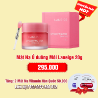 Mặt Nạ Ủ dưỡng Môi Laneige 20g: 295.000 - Tặng 2 Mặt Nạ Vitamin Banobagi Hàn Quốc 50.000