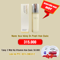 Nước hoa hồng - Dr.Pepti Centella Toner chính hãng: 315.000 -Tặng 2 Mặt Nạ Vitamin Banobagi Hàn Quốc 50.000