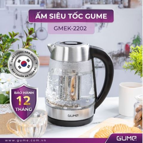 Ấm siêu tốc DT GUME 2201 cảm ứng: 950.000 - Tặng 1 chai 500ml nước rửa chén thảo mộc 55.000