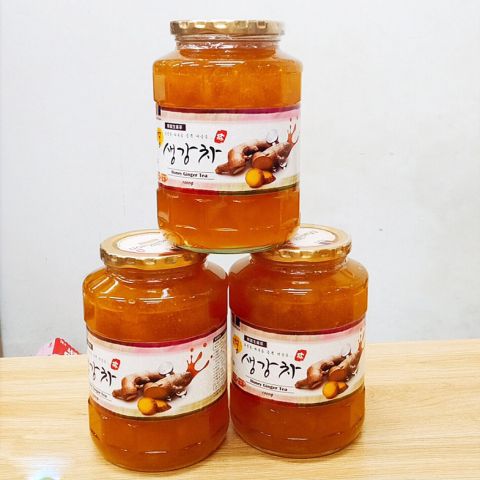 Mật ong gừng Hàn Quốc lọ 1 kg: 205.000 - Tặng 1 gói kẹo sâm Hàn Quốc 45.000