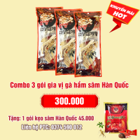 Combo 3 gói gia vị gà hầm sâm: 300.000 - Tặng 1 gói kẹo sâm 45.000