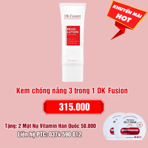 Kem chống nắng 3 trong 1 DK Fushion: 315.000 - Tặng 2 Mặt Nạ Vitamin Banobagi  Hàn Quốc 50.000