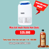 Máy bắt muỗi Hasto Hàn Quốc: 535.000 - Tặng chai lau sàn quế 1 lit: 100.000 