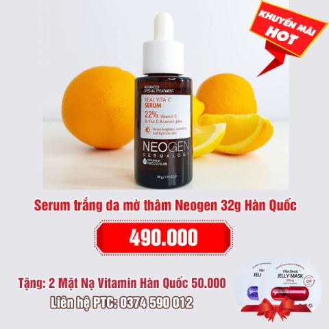 Serum trắng da mờ thâm Neogen 32g: 490.000 - Tặng 2 Mặt Nạ Vitamin Banobagi Hàn Quốc 50.000