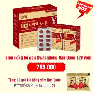 Viên uống bổ gan Kwangdong Hàn Quốc 120 viên: 795.000 - Tặng 10 gói trà sâm